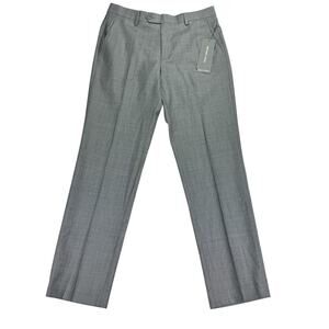 Michael Kors Mens MacArthur Modern Fit Airsoft Stretch Suit Pants Lt Gray 30x30